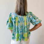 Lisa Lime Multi Print Top