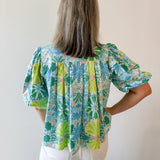 Lisa Lime Multi Print Top