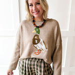 Little Friends Duck Sweater - Mocha