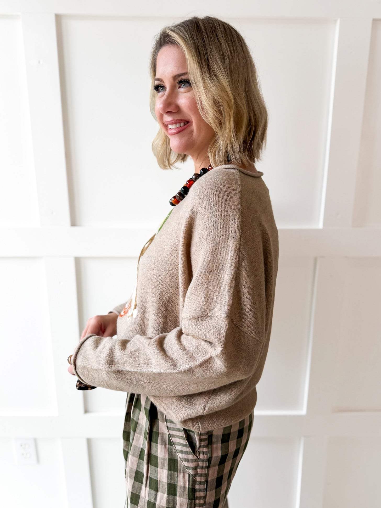 Little Friends Duck Sweater - Mocha
