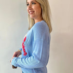 'Lobster' Graphic Sweater - Blue