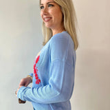 'Lobster' Graphic Sweater - Blue