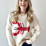 Lobster Knit Sweater - Cream