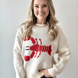 Lobster Knit Sweater - Cream