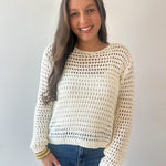 Long Sleeve Crochet Top