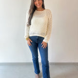 Long Sleeve Crochet Top