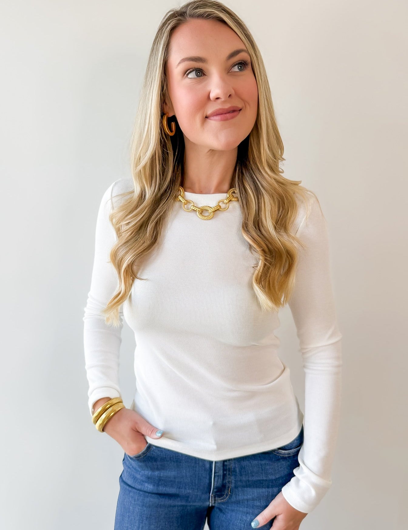Long Sleeved Top - Ivory