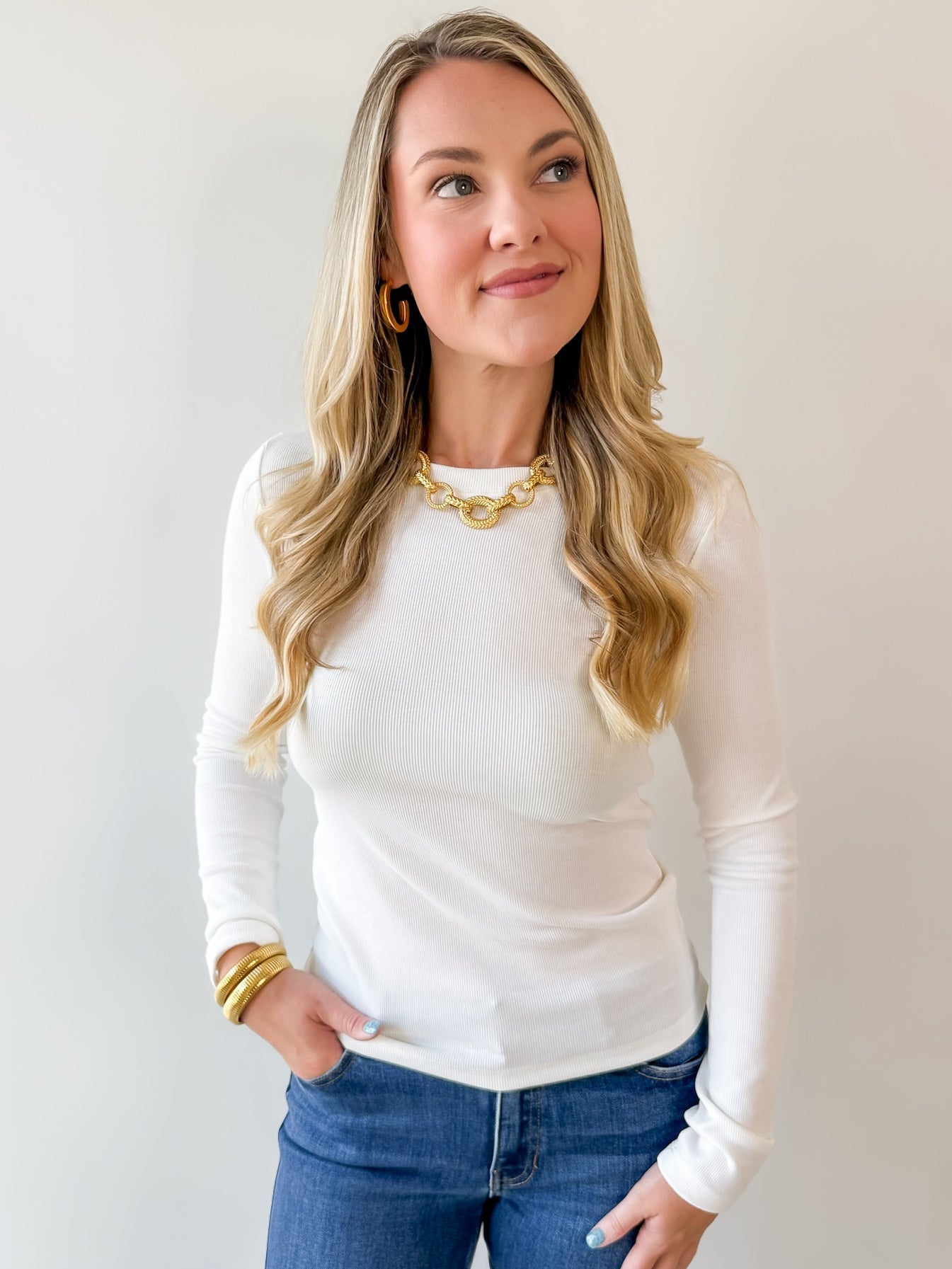 Long Sleeved Top - Ivory