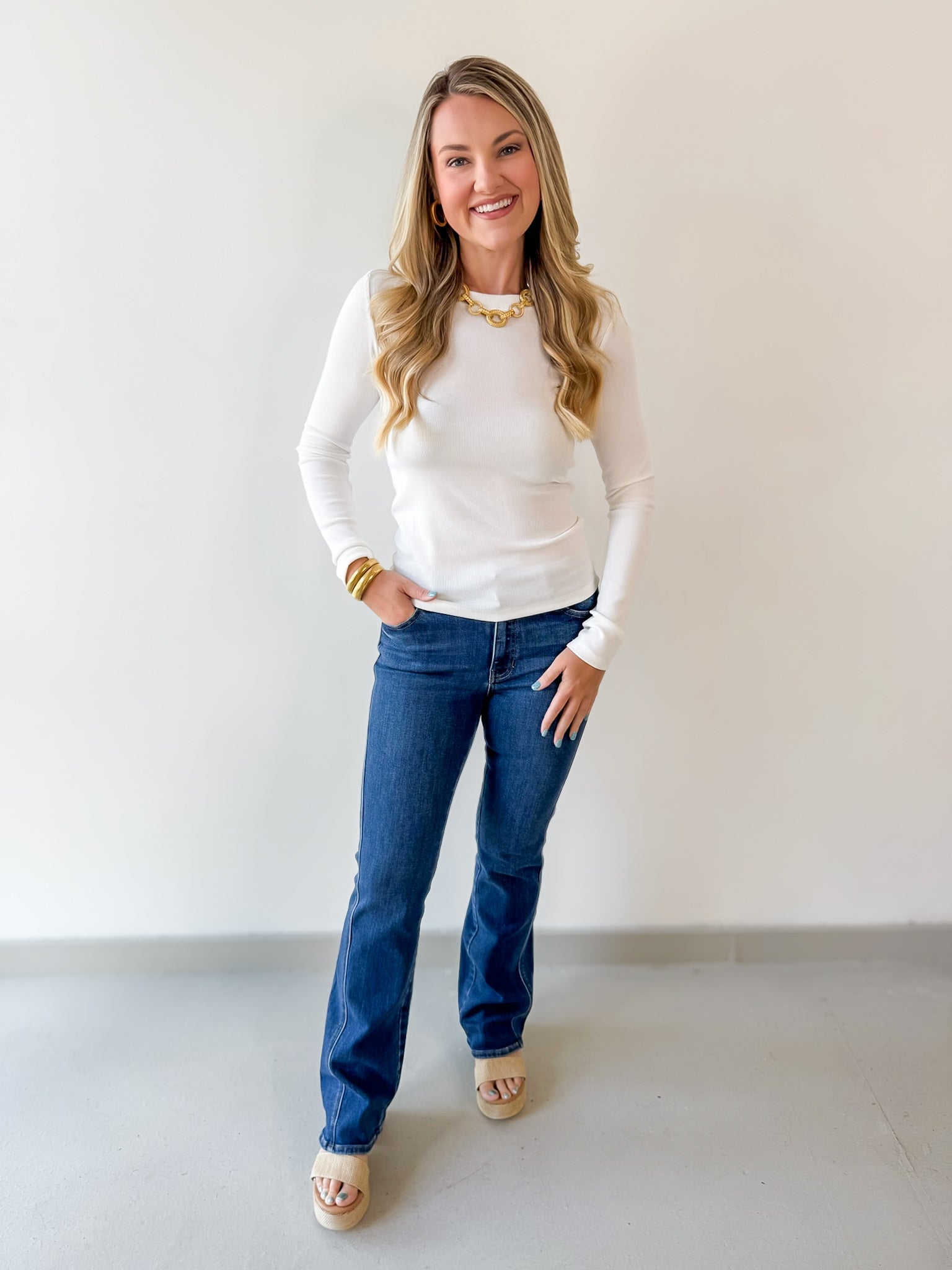 Long Sleeved Top - Ivory