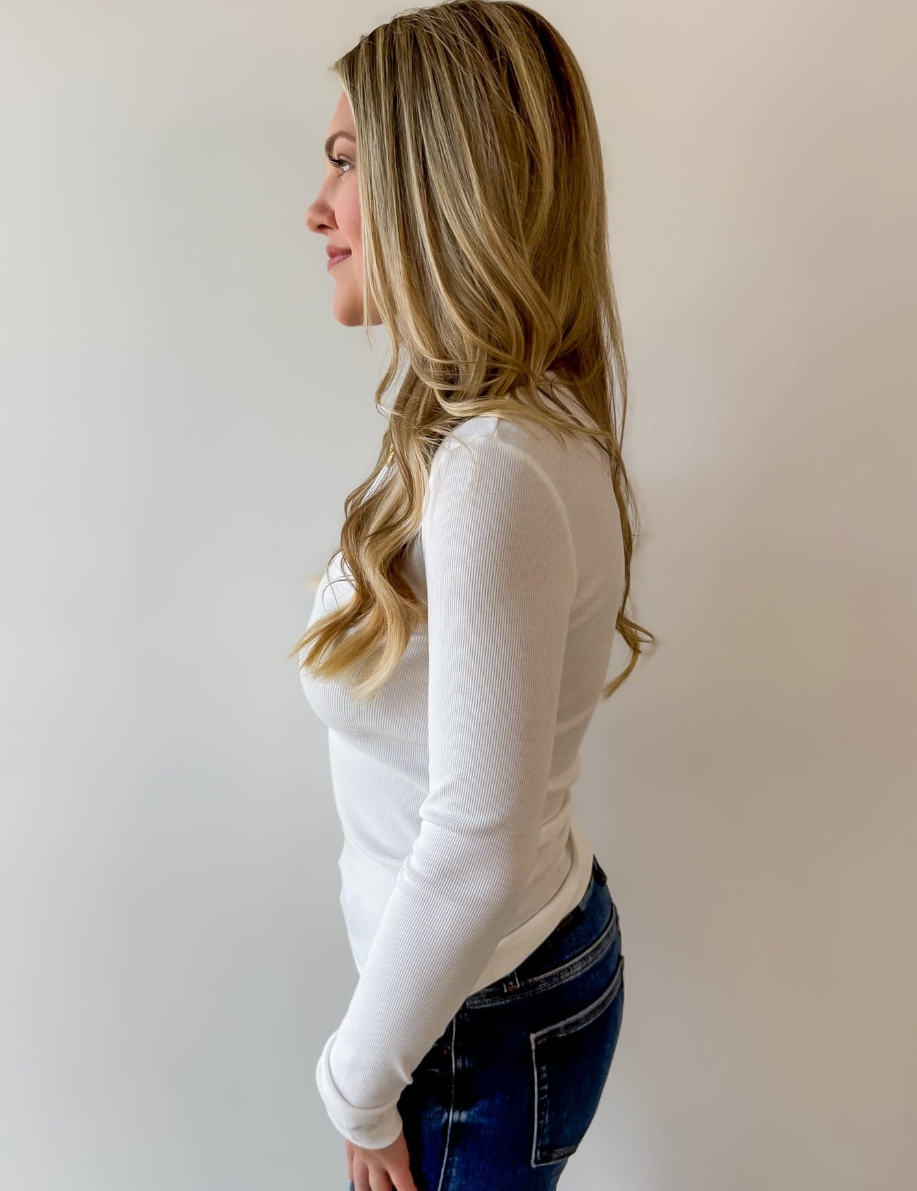 Long Sleeved Top - Ivory