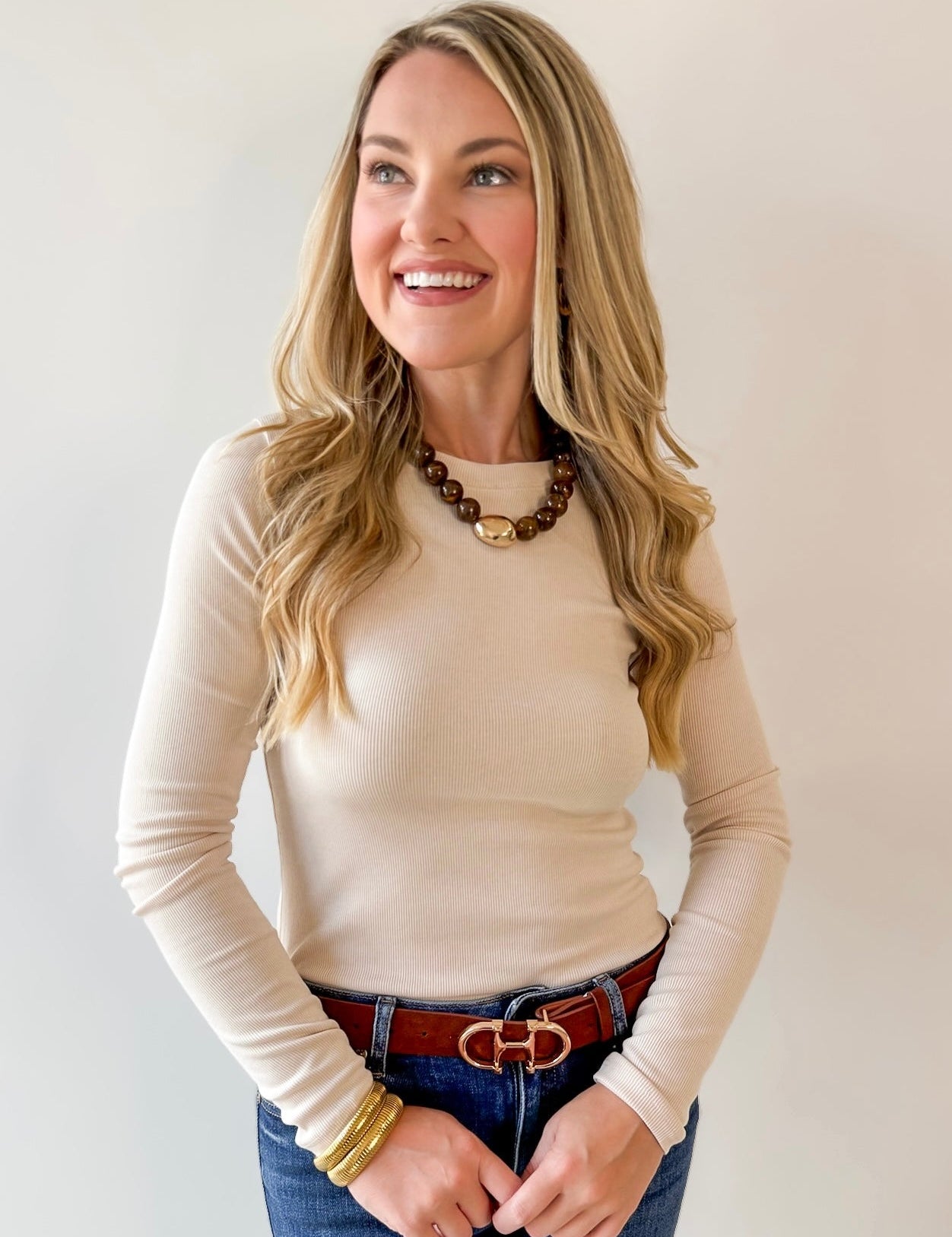 Long Sleeved Top - Oatmilk