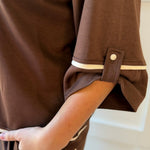LuxeKnit Top & Pant Set - Brown