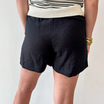 Lynette Cotton Gauze Shorts - Black