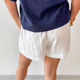 Lynette Cotton Gauze Shorts - White