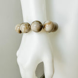 Mable Stone Bead Bracelet Beige