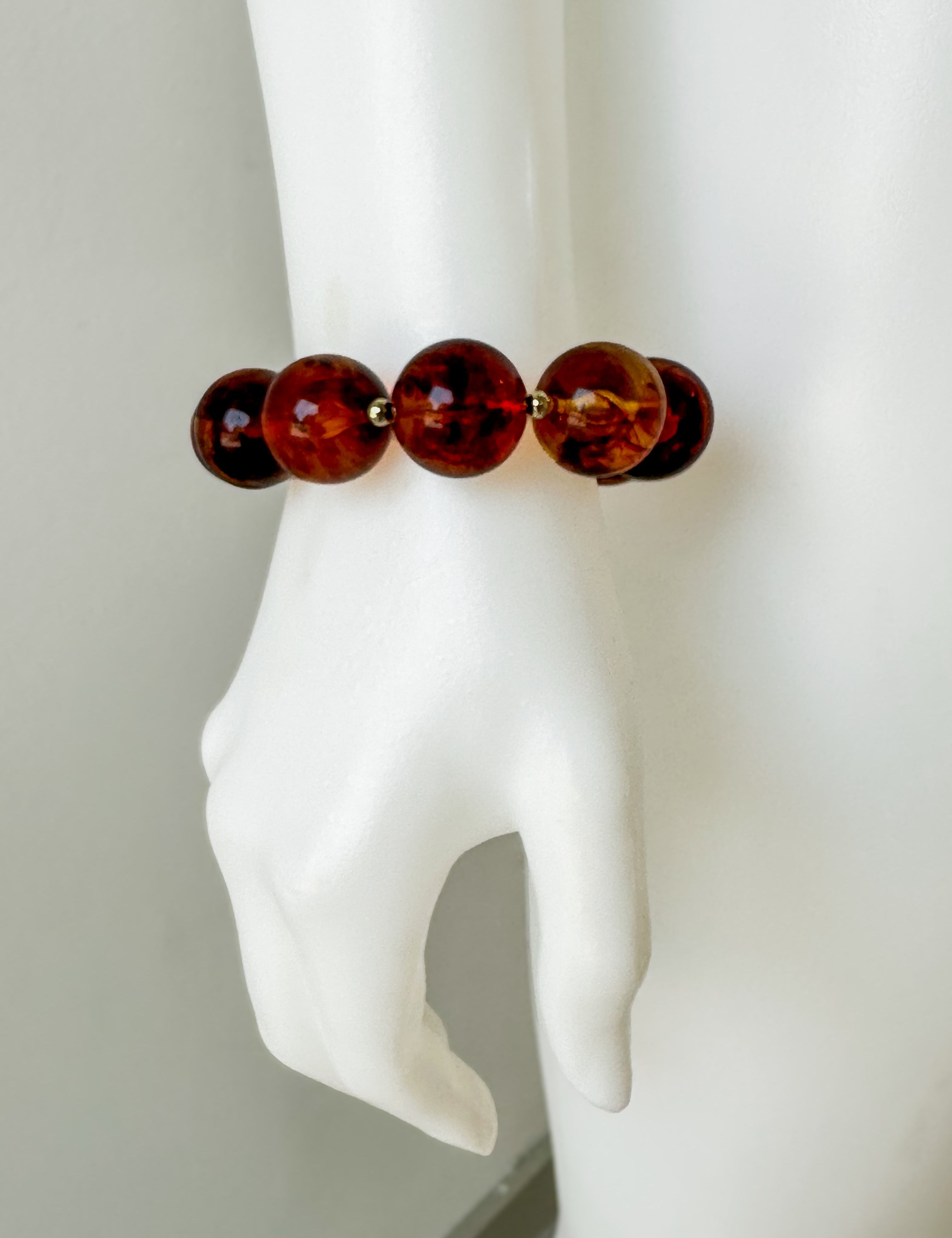 Mable Stone Bead Bracelet Light Tortoise