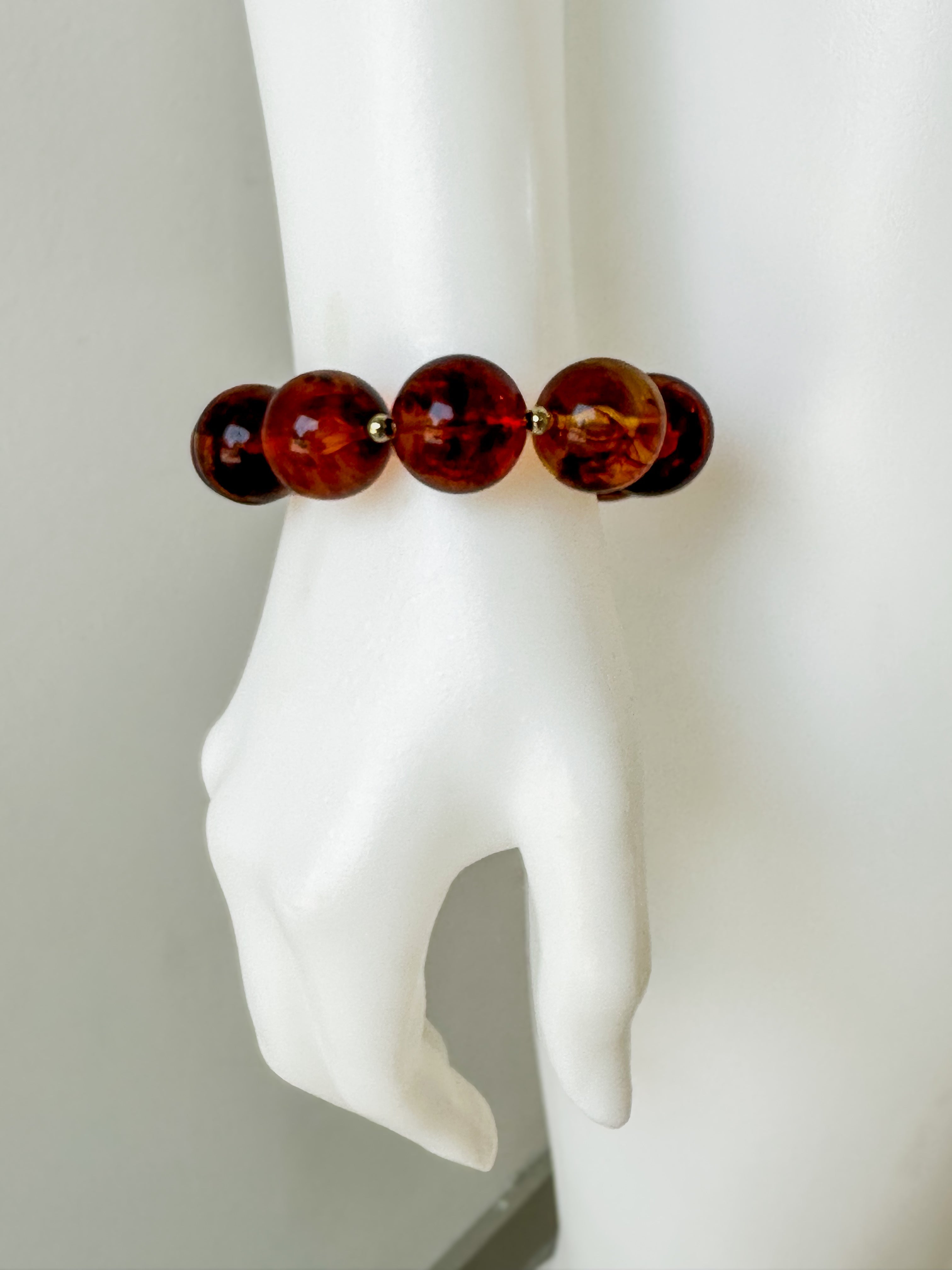 Mable Stone Bead Bracelet Light Tortoise