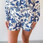 Mae Blue Floral Shorts