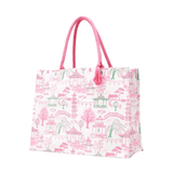 Mahjong Block Print Tote Bag