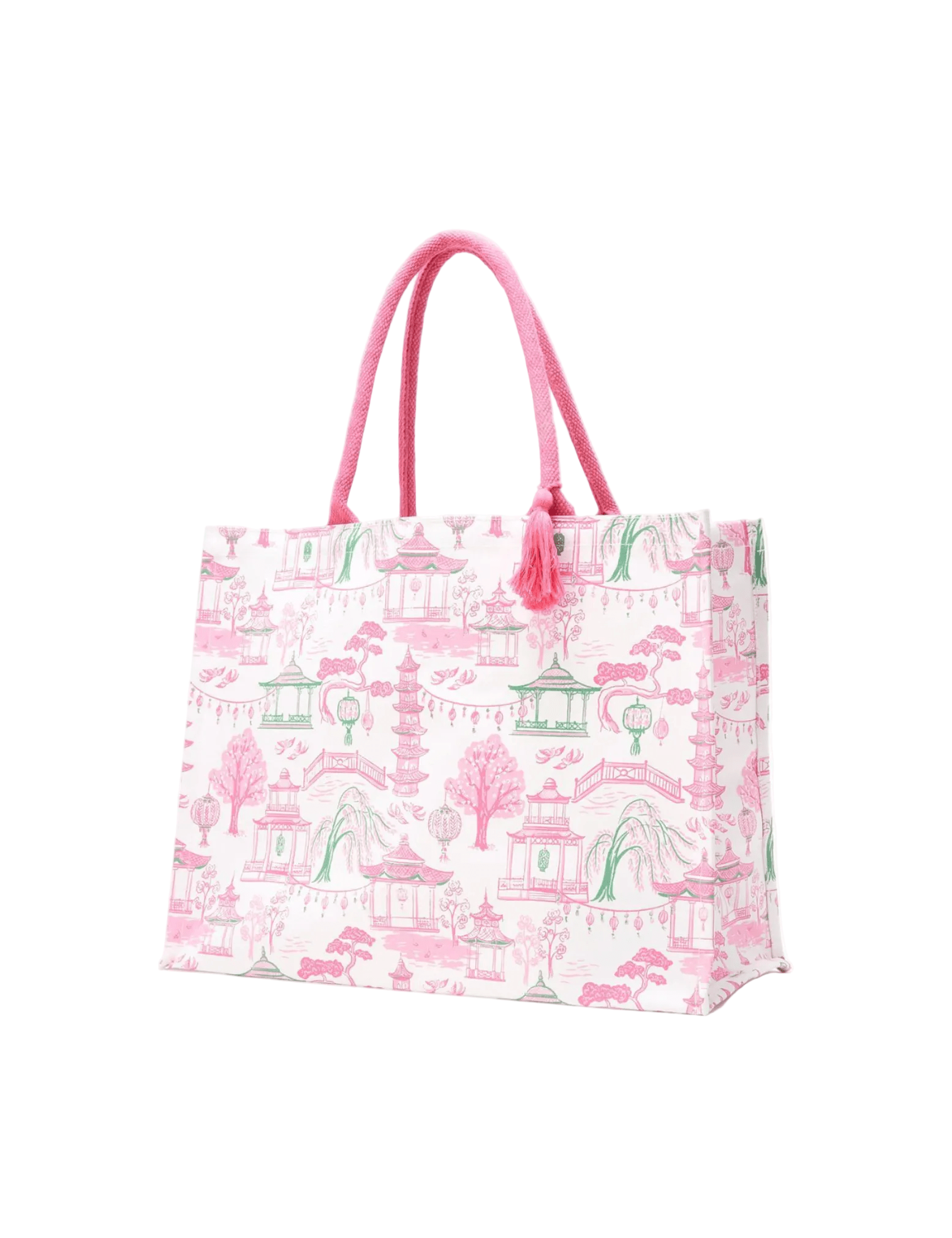Mahjong Block Print Tote Bag