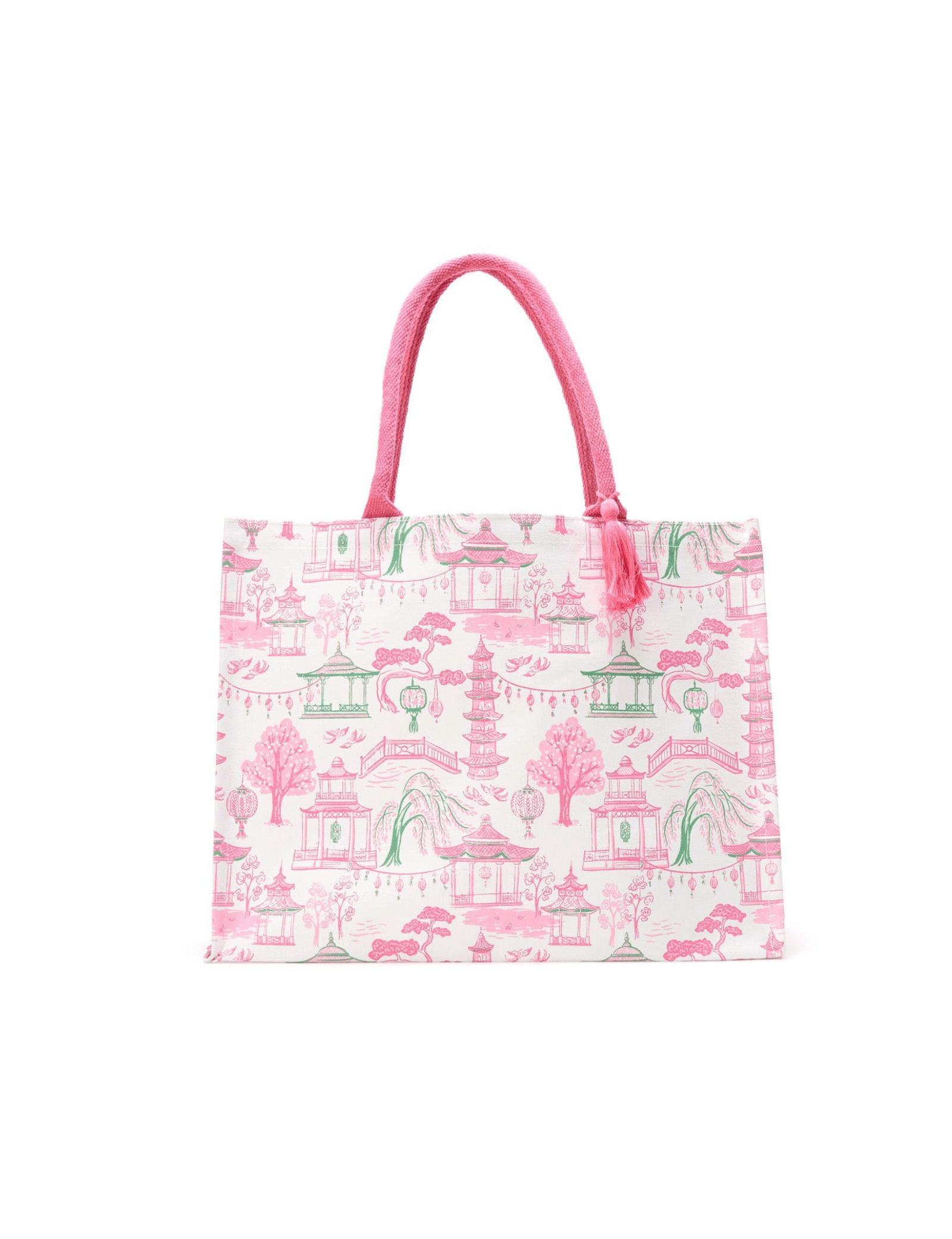 Mahjong Block Print Tote Bag