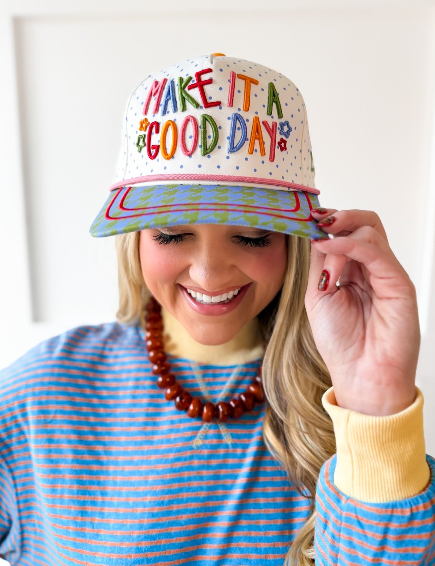 "Make it a Good Day” Dotty Hat
