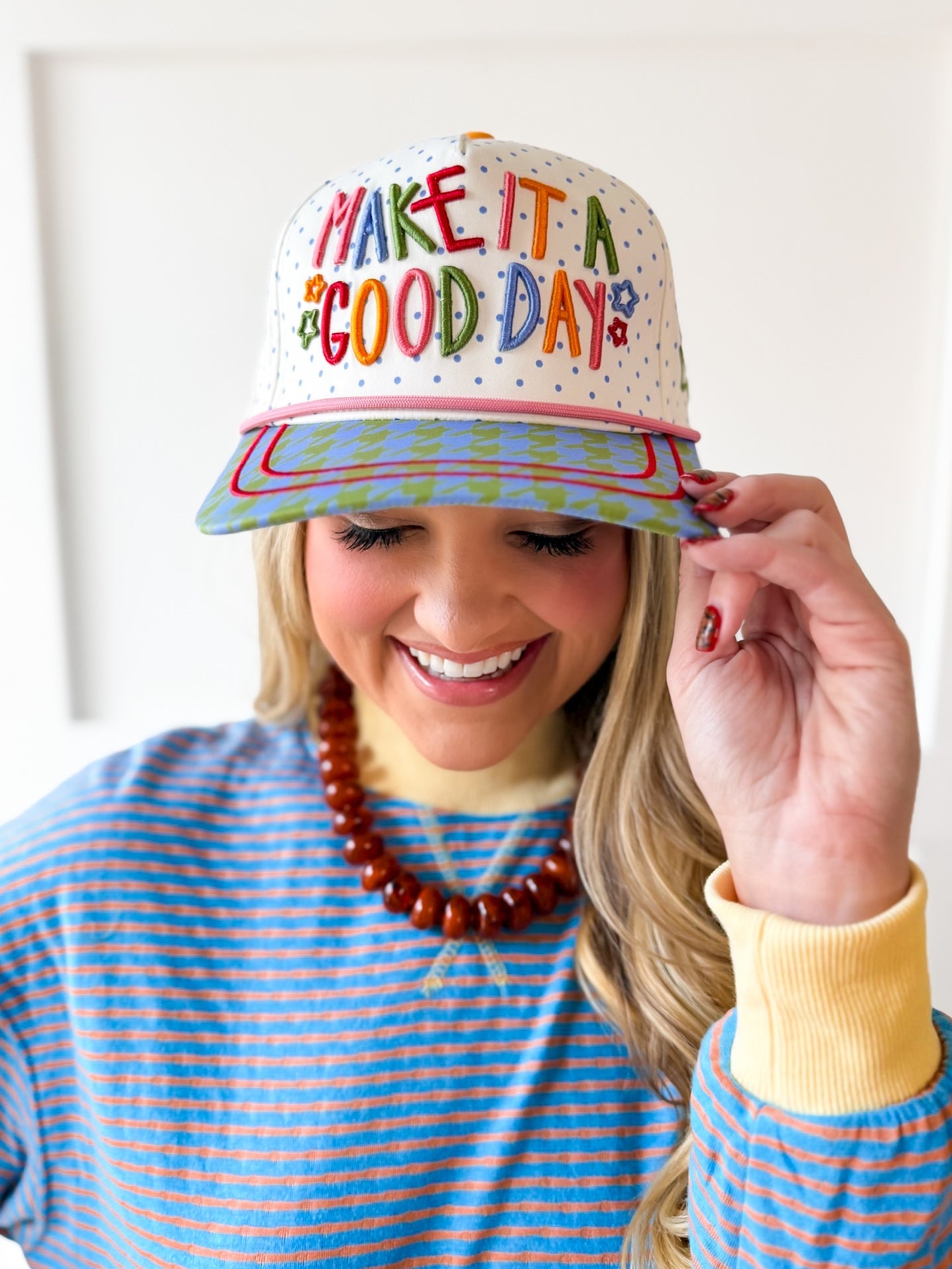"Make it a Good Day” Dotty Hat