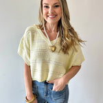 Melange Relaxed Sweater - Pistachio