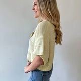 Melange Relaxed Sweater - Pistachio