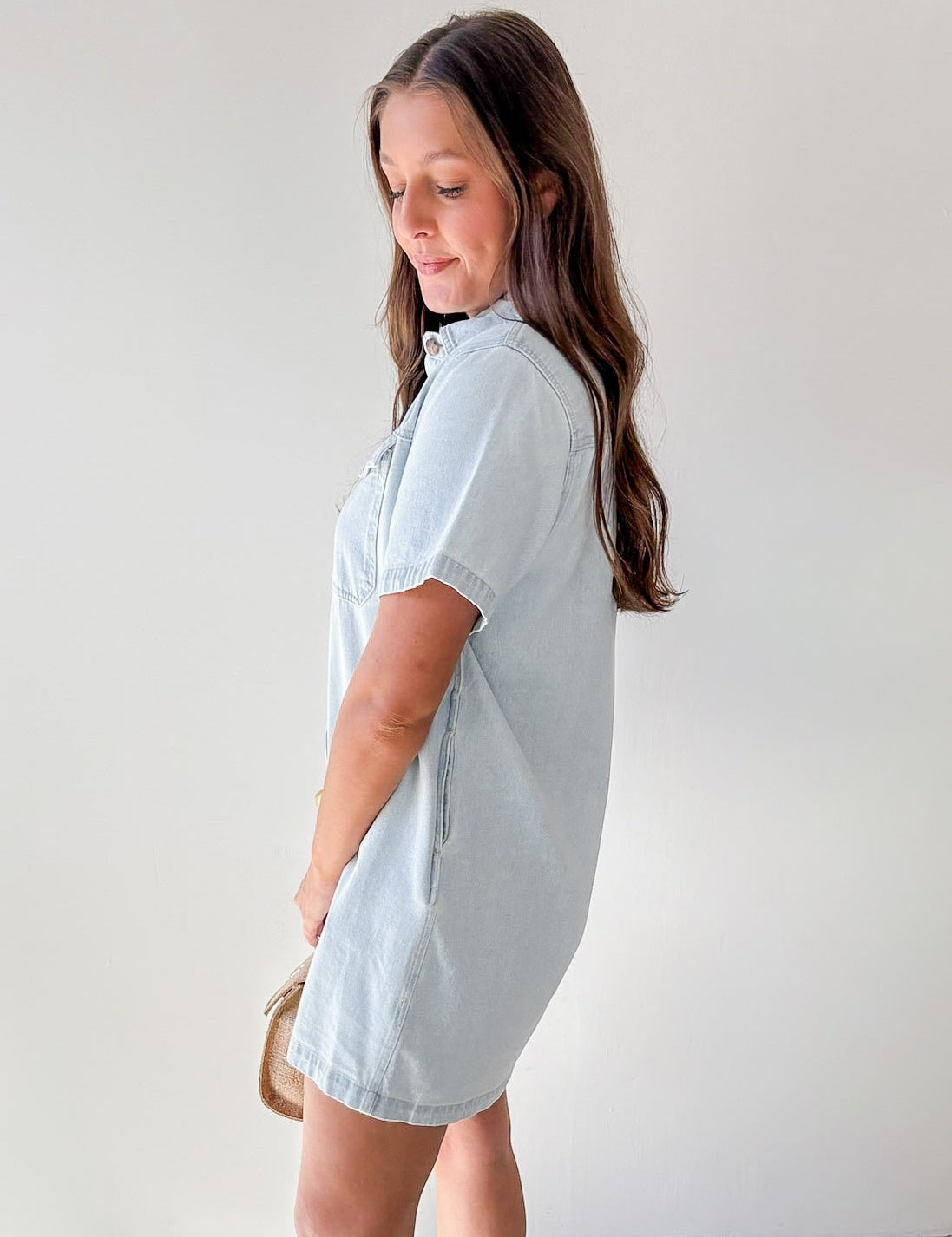Merdi Short Sleeve Denim Dress