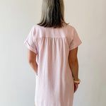 Merlie Striped Shirt Dress - Pink