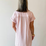 Merlie Striped Shirt Dress - Pink