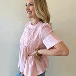 Mesh Appliqué Detail Top