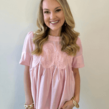 Mesh Appliqué Detail Top