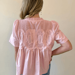 Mesh Appliqué Detail Top