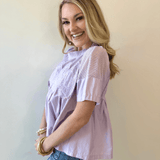 Mesh Appliqué Detail Top