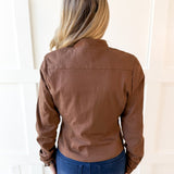 Military Style Jacket - Brown