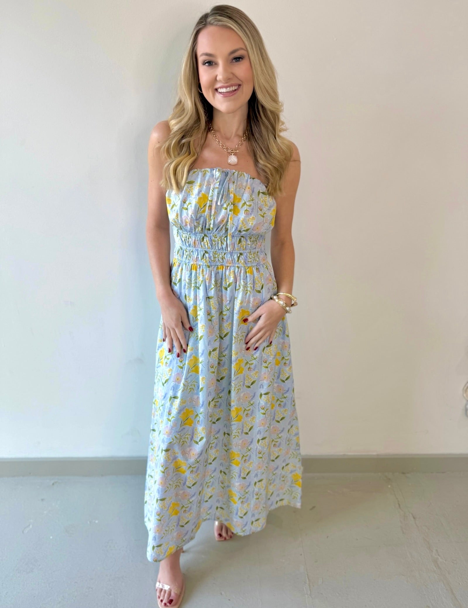 Miranda Sky Blue Maxi Dress