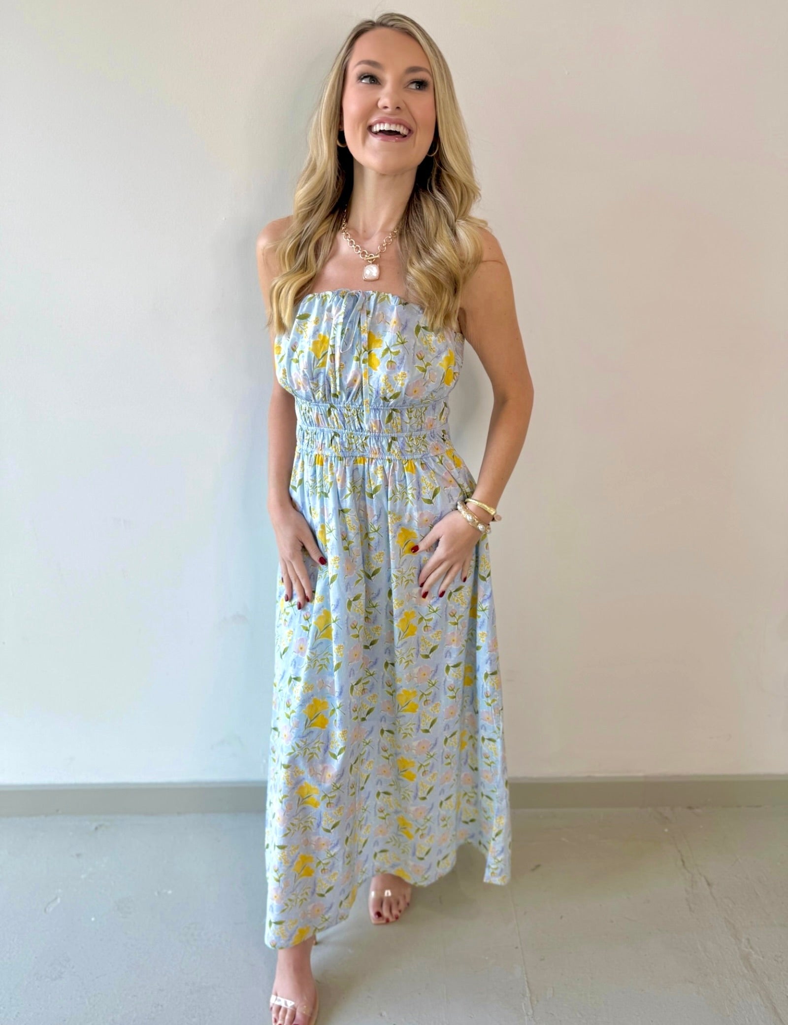 Miranda Sky Blue Maxi Dress