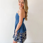 Mixed Media Strap Dress