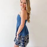 Mixed Media Strap Dress