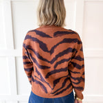 Mock Neck Animal Print Top