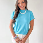Mock Neck Knit Top