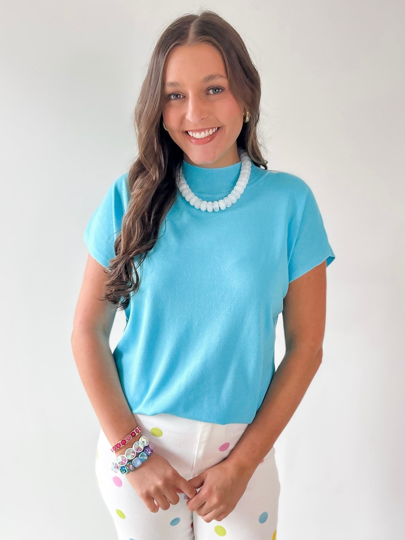 Mock Neck Knit Top