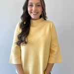 Mock Neck Pull Over Bell Sleeve Sweater