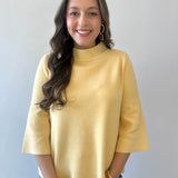 Mock Neck Pull Over Bell Sleeve Sweater