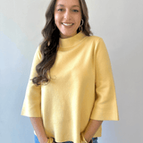 Mock Neck Pull Over Bell Sleeve Sweater