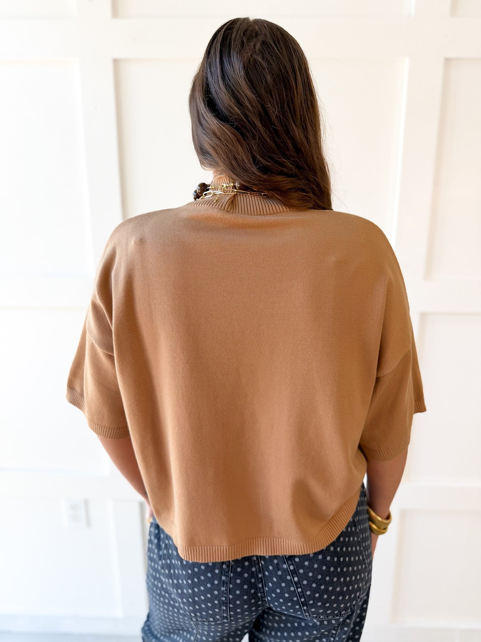 Mock Neck Sweater - Mocha