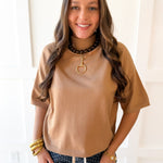 Mock Neck Sweater - Mocha