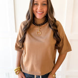 Mock Neck Sweater - Mocha